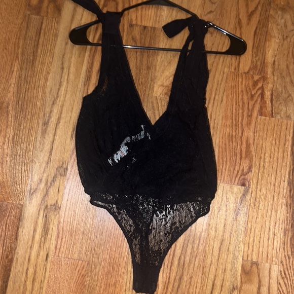 Free People Lace All Day Plunging Bodysuit - Picture 4 of 5